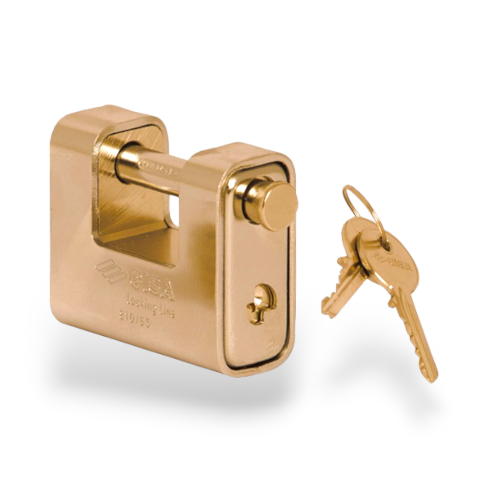 YALE Cadenas Y1130040080X en Laiton, Largeur du Corps 40, Arc Long en Acier carbonitruré de 11 mm, avec Anneau en Caoutchouc pour protéger Les mécanismes internes, livré avec 2 clés