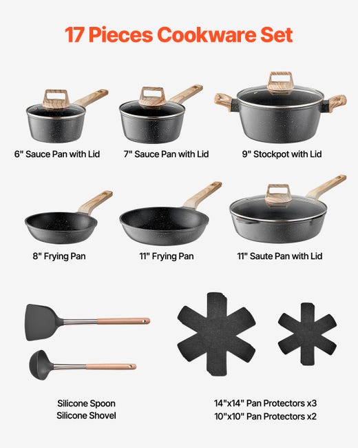 Set Di Pentole E Padelle Ceramiche Antiaderenti 5 Pezzi Con Manico Set Di Pentole E Padelle Ceramiche Antiaderenti 5 Pezzi Con Manico