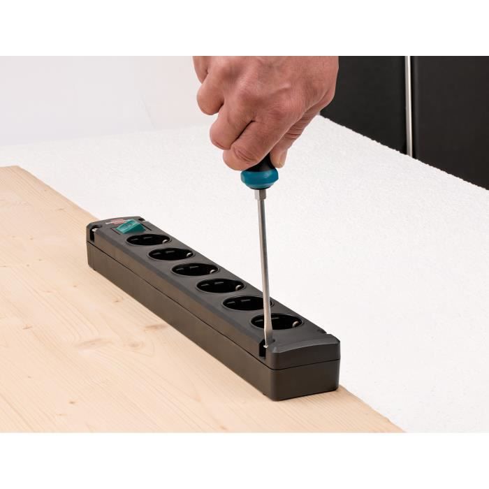 Multiprise bremounta 6 prises brennenstuhl - 3m - h05vv-f3g1.5 avec interrupteur - noir - 1150651316 - 7