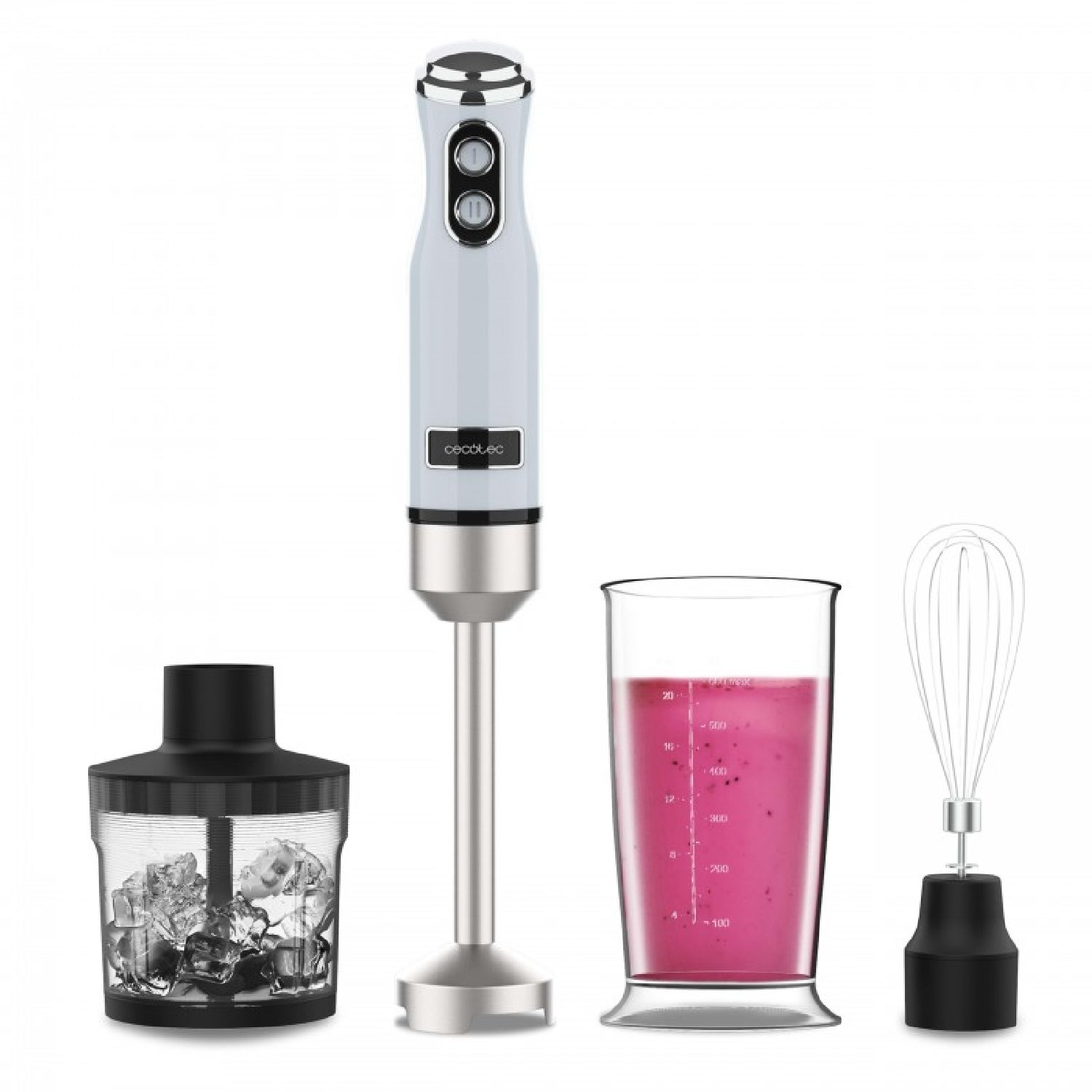 Frullatore A Mano Elettrico Senza Fili Bestron AHB400R - Per Frullare, Montare E Impastare (6 Accessori) - Foto 3