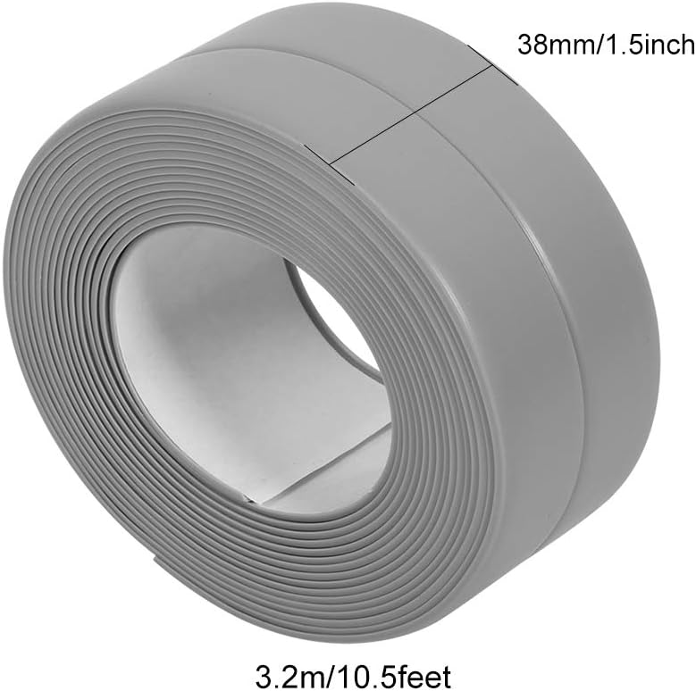 Ruban d'étanchéité Ruban Adhésif étanche Bande d'Etanchéité Adhésif Autocollant pour cuisine ou salle de bain (38mm*3.2M-Gris) - 2