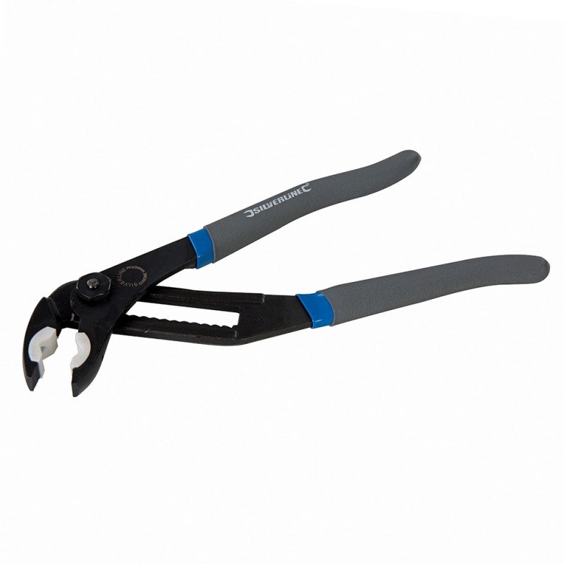 Silverline PL22 Pince Réglable à Mâchoires Fines 250 Mm - Outil Multifonction Pour Espaces Confinés, 7 Réglages