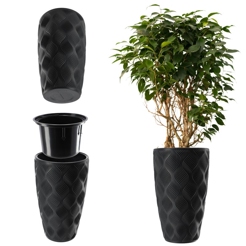 DONICZKA DONICA NA KWIATY Z WKŁADEM 58cm OSŁONKA KWIETNIK PLASTIKOWA WYSOKA