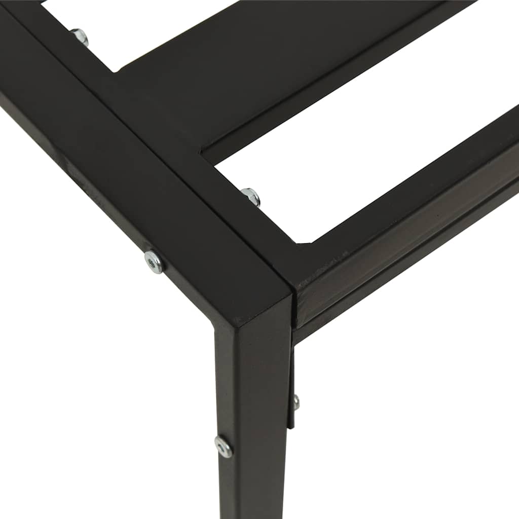 Table basse de jardin noir 60x60x35 cm acier vidaXL - 5