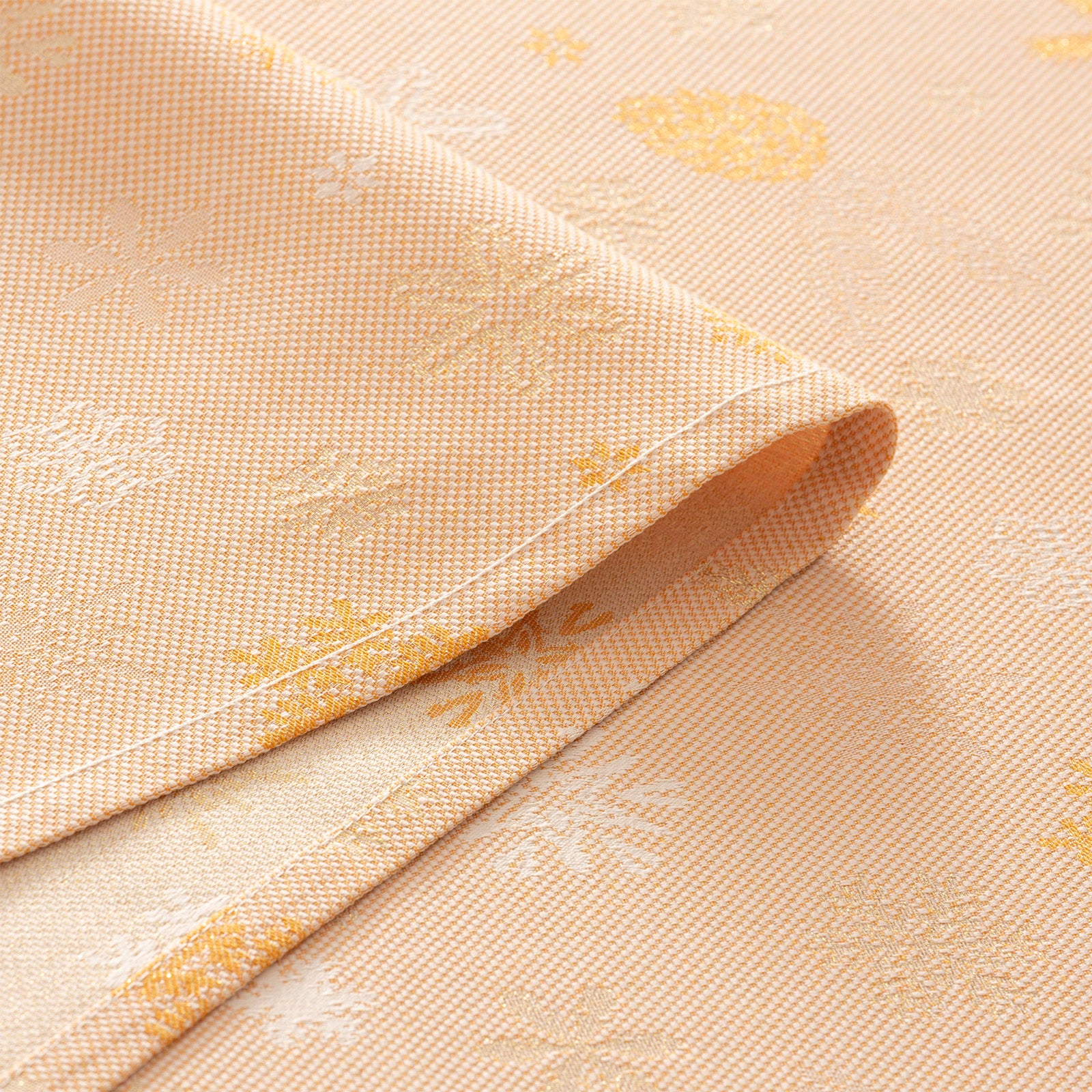 Tovaglia di Natale rettangolare in cotone jacquard arancione e oro 140x300 cm - Flake - 4