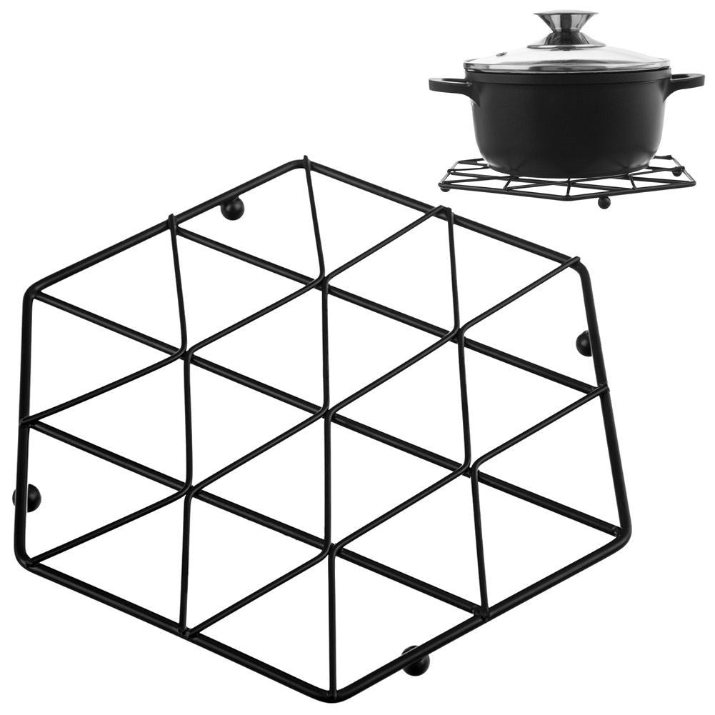 Podstawka pod garnek metalowa czarna RADKA 22,5 cm