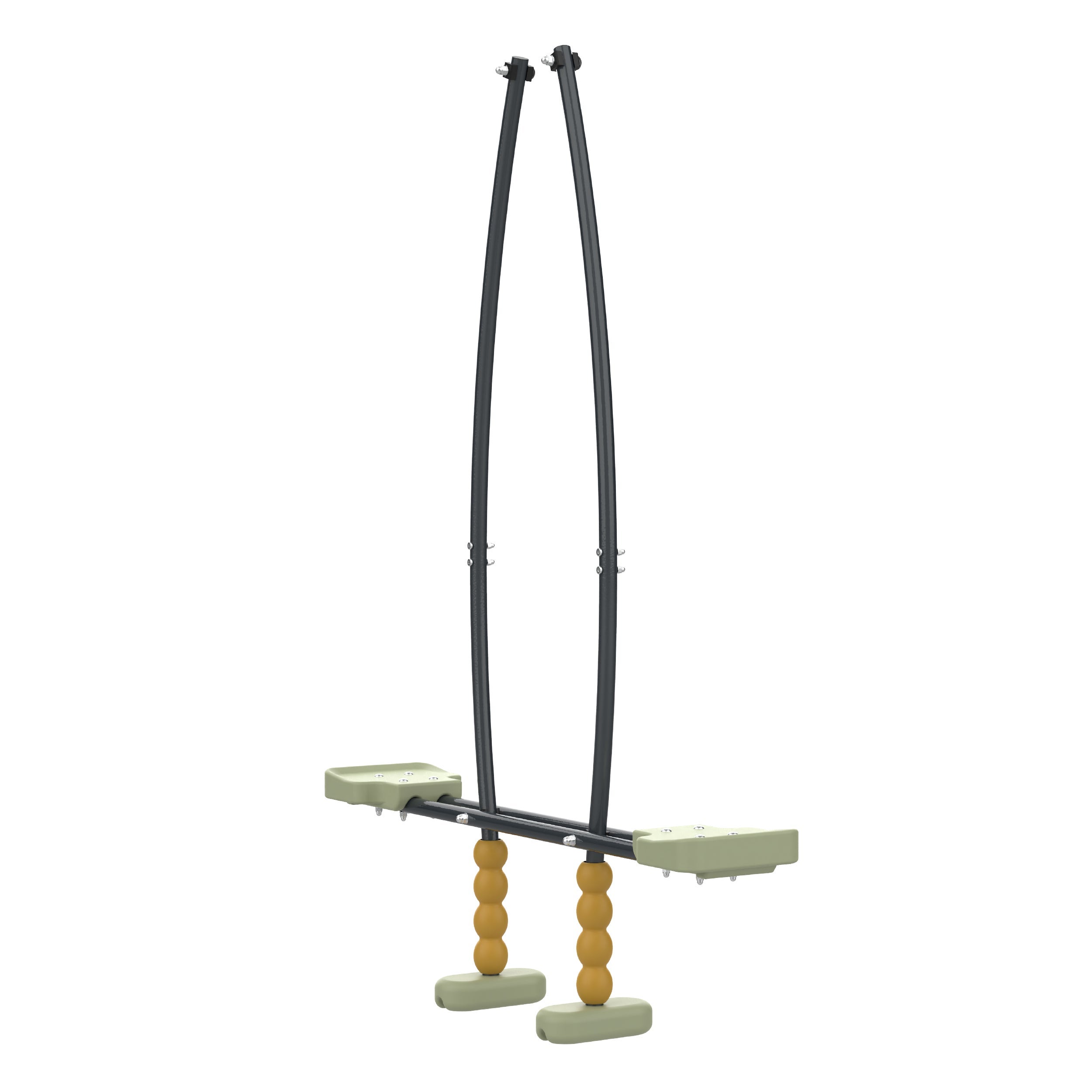 Station AJONC balançoires - vis-à-vis - toboggan - kit d'ancrage - bois FSC® h190 cm - 8