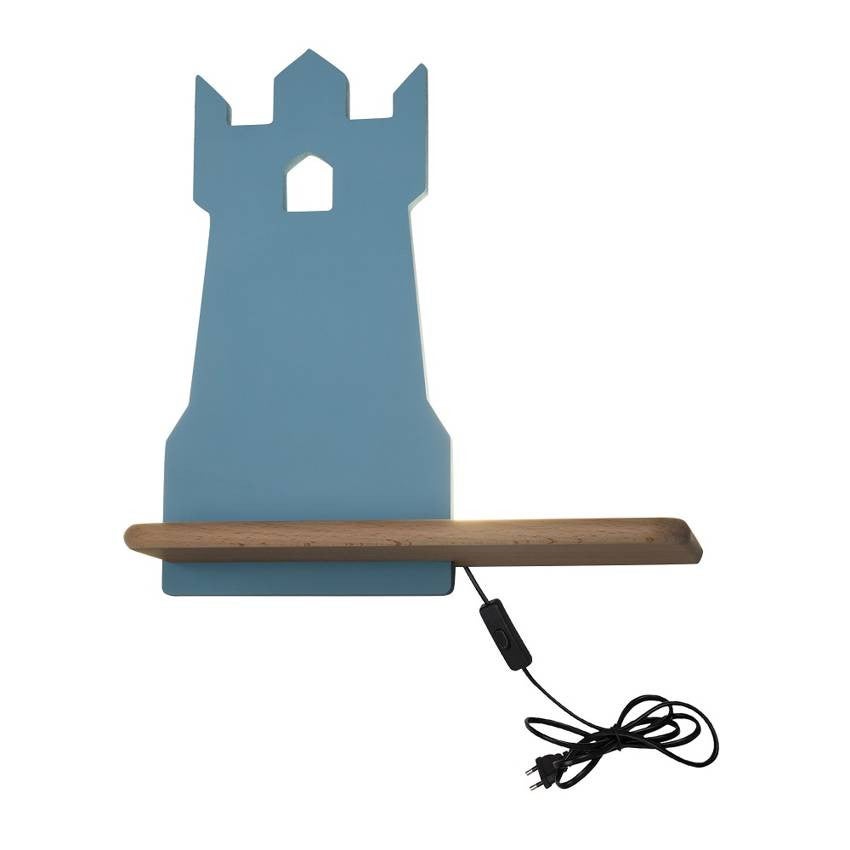 Kinkiet ścienny Tower jasne drewno z czarnym LED 4W 4000K 200lm wym: 28,5 x 27 x 12 cm metal IP20 Candellux