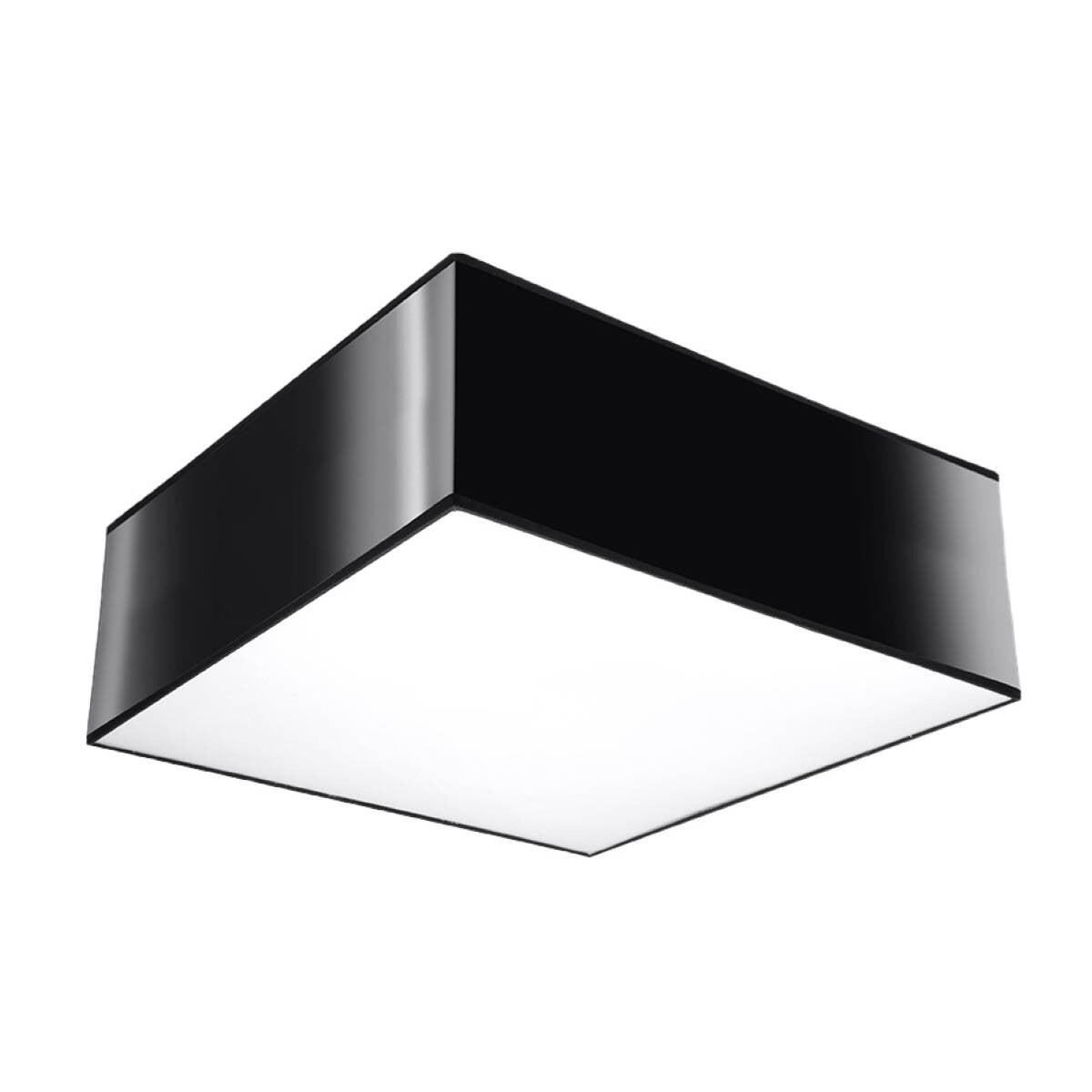 Plafon Horus kwadratowy czarny 1xE27x15W wym: 11 x 25 cm IP20 tworzywo sztuczne Sollux Lighting
