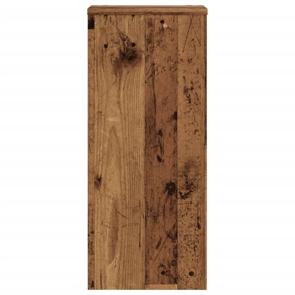 Supports pour plantes 2 pièces bois vieilli en panneau de bois - 6