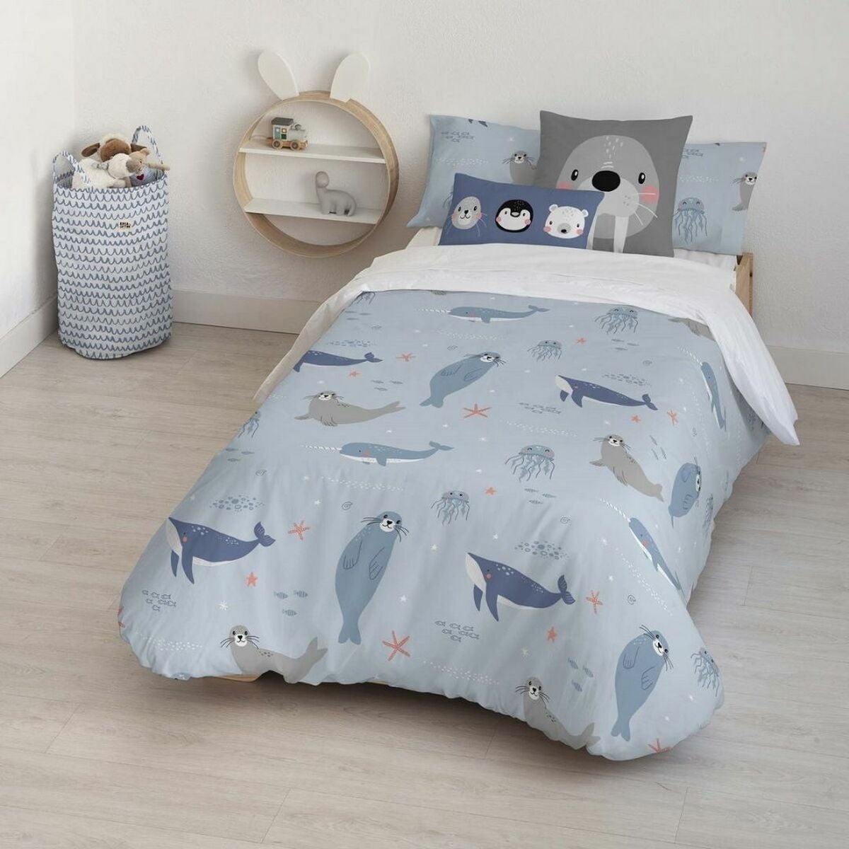 Funda nórdica kids&cotton tabor small azul 175 hilos 180 x 220 cm 180 x 240 cm