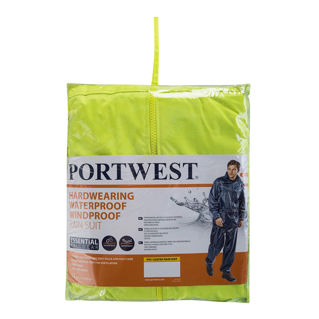 Ensemble de pluie jaune - Portwest - Taille S - 4