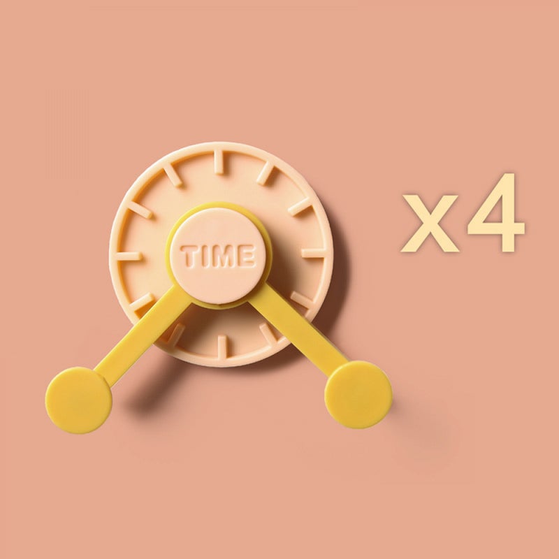 4 szt. 360° obrotowych, bezuderzeniowych haczyków samoprzylepnych, uniwersalny haczyk w kształcie dzwonka, wygodny i praktyczny mały haczyk na akceso