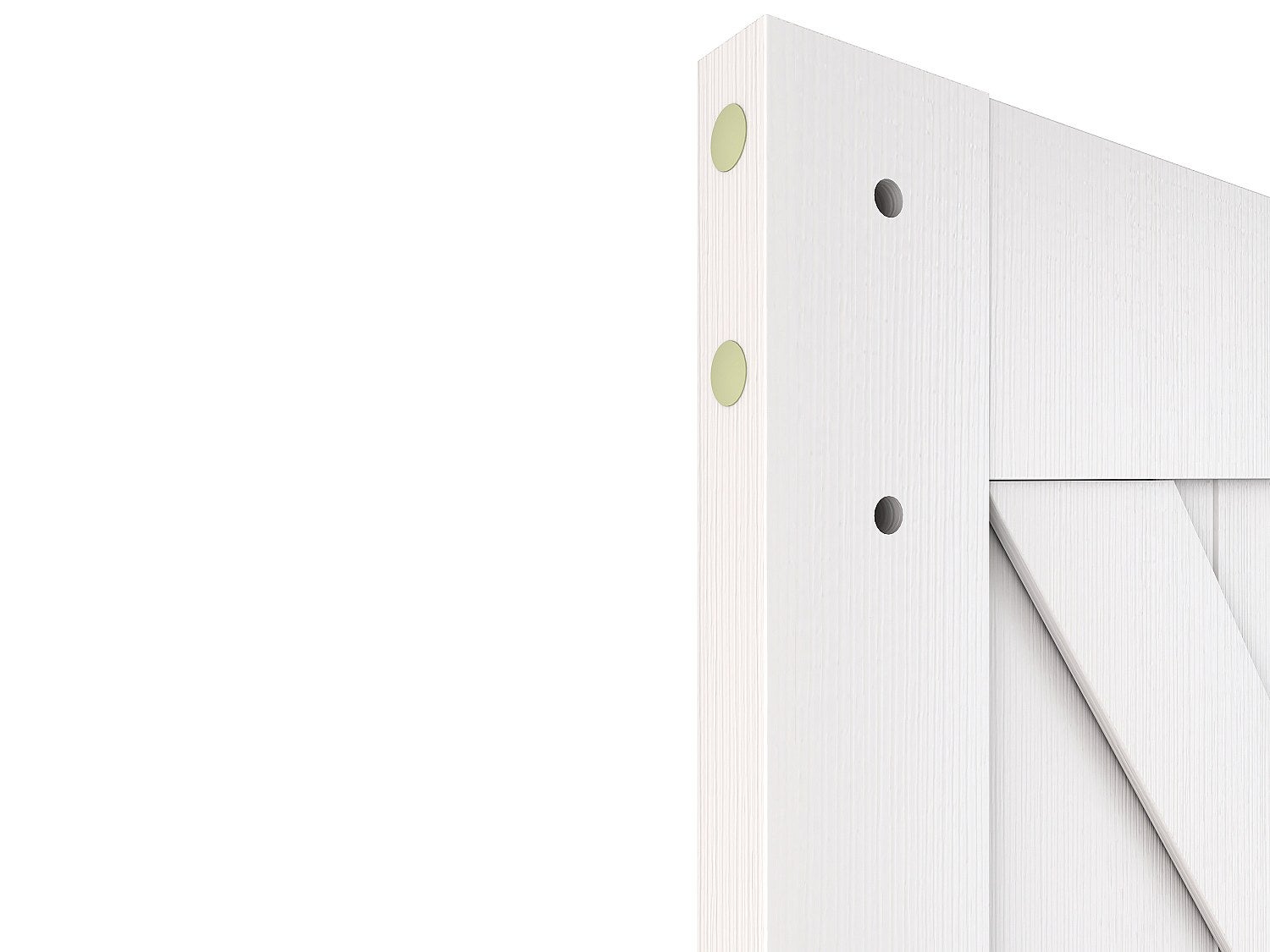 Porta scorrevole con sistema a incasso H205 x 83 cm in Legno e MDF Bianco - NEFARA - 5