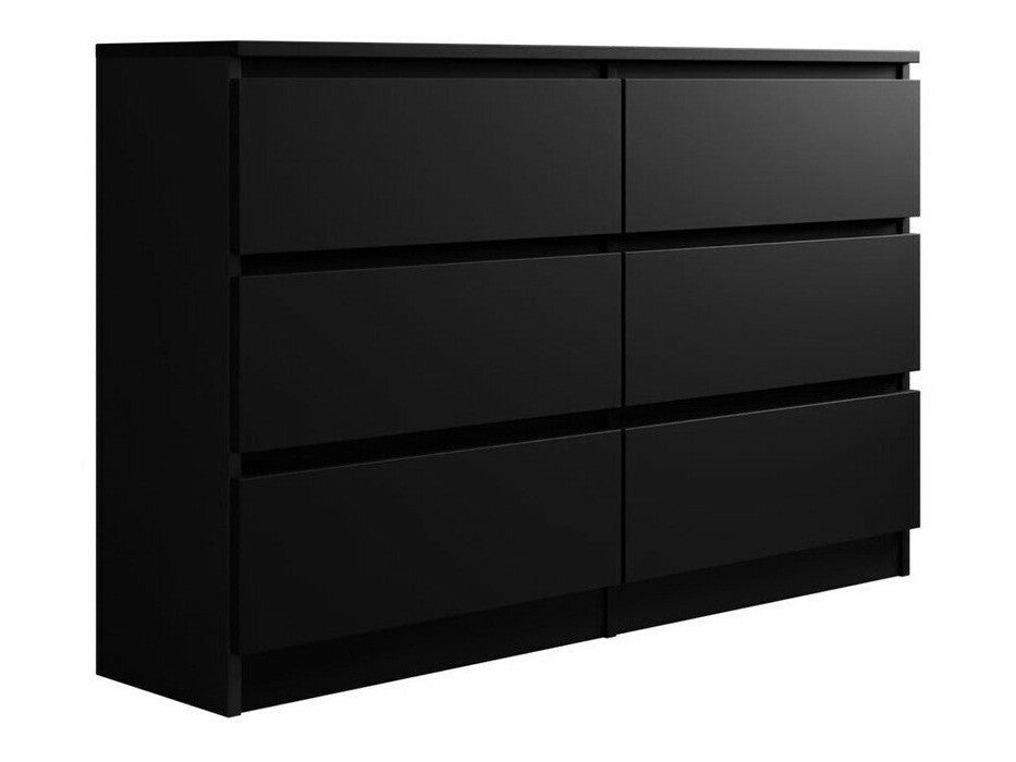 Commode MALWA 120 cm 6 tiroirs Noir - 5