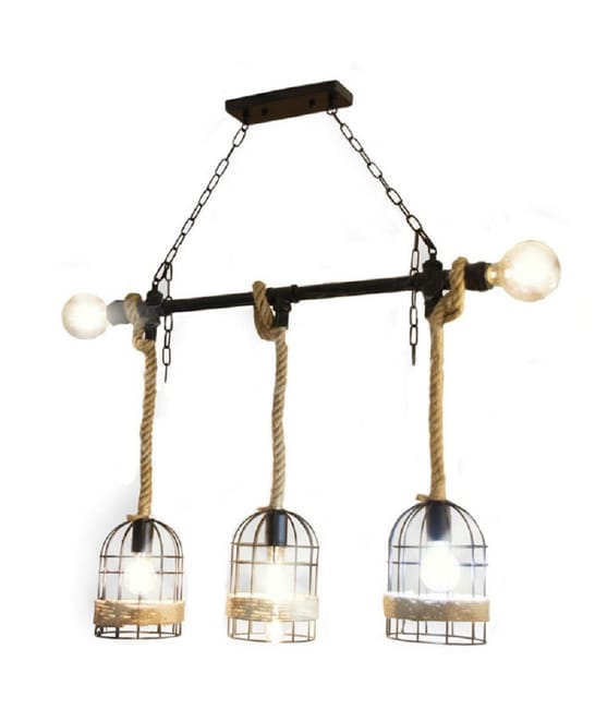 Trade Shop - Lampadario A Sospensione Stile Industriale In Metallo Corda Canapa Retrò B60-5 - | Leroy Merlin Trade Shop - Lampadario A Sospensione Stile Industriale In Metallo Corda Canapa Retrò B60-5 - | Leroy Merlin