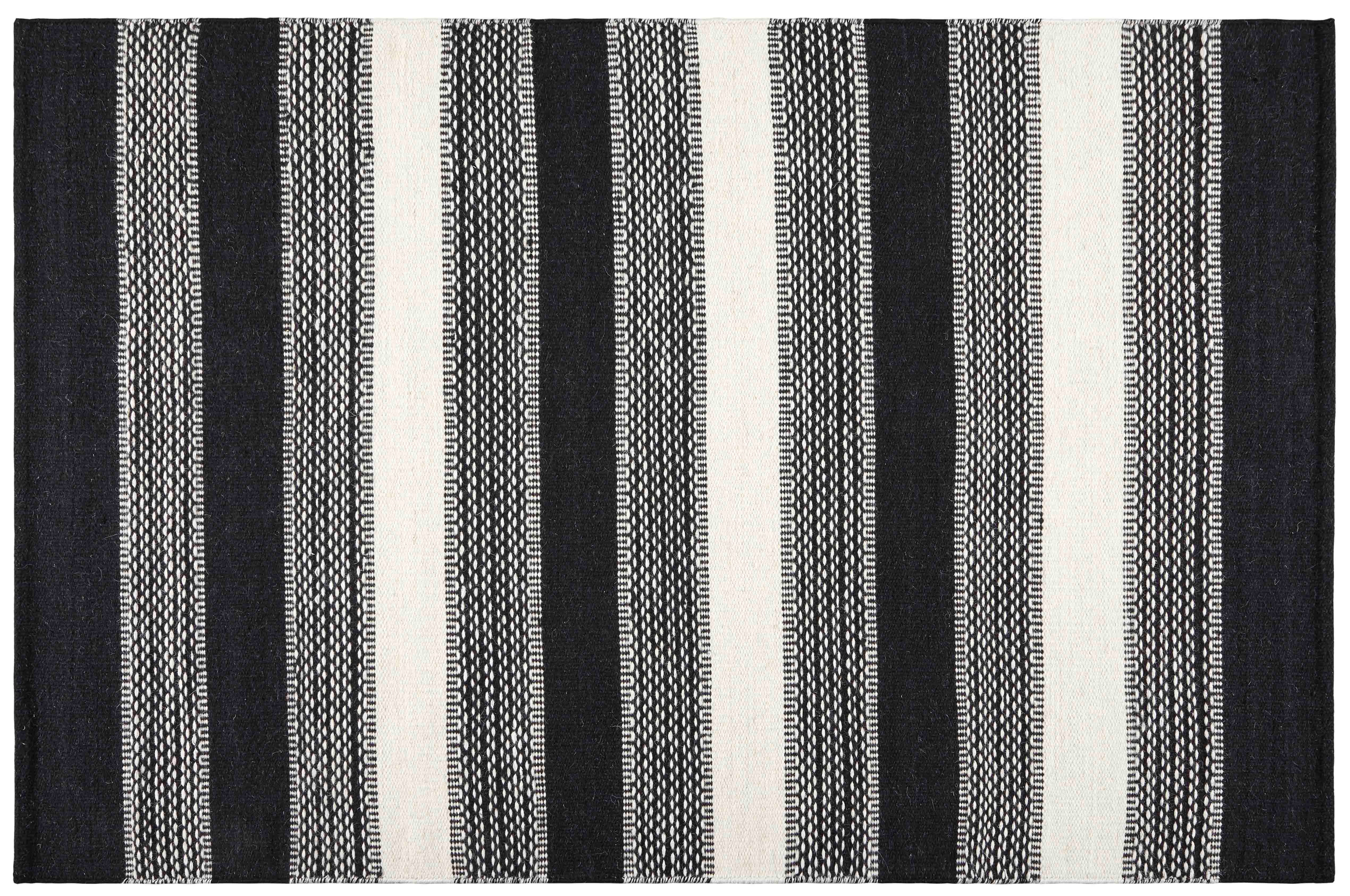 Dywan Kilim wełniany 160x230 Black &amp; White – nowoczesny, trwały i stylowy