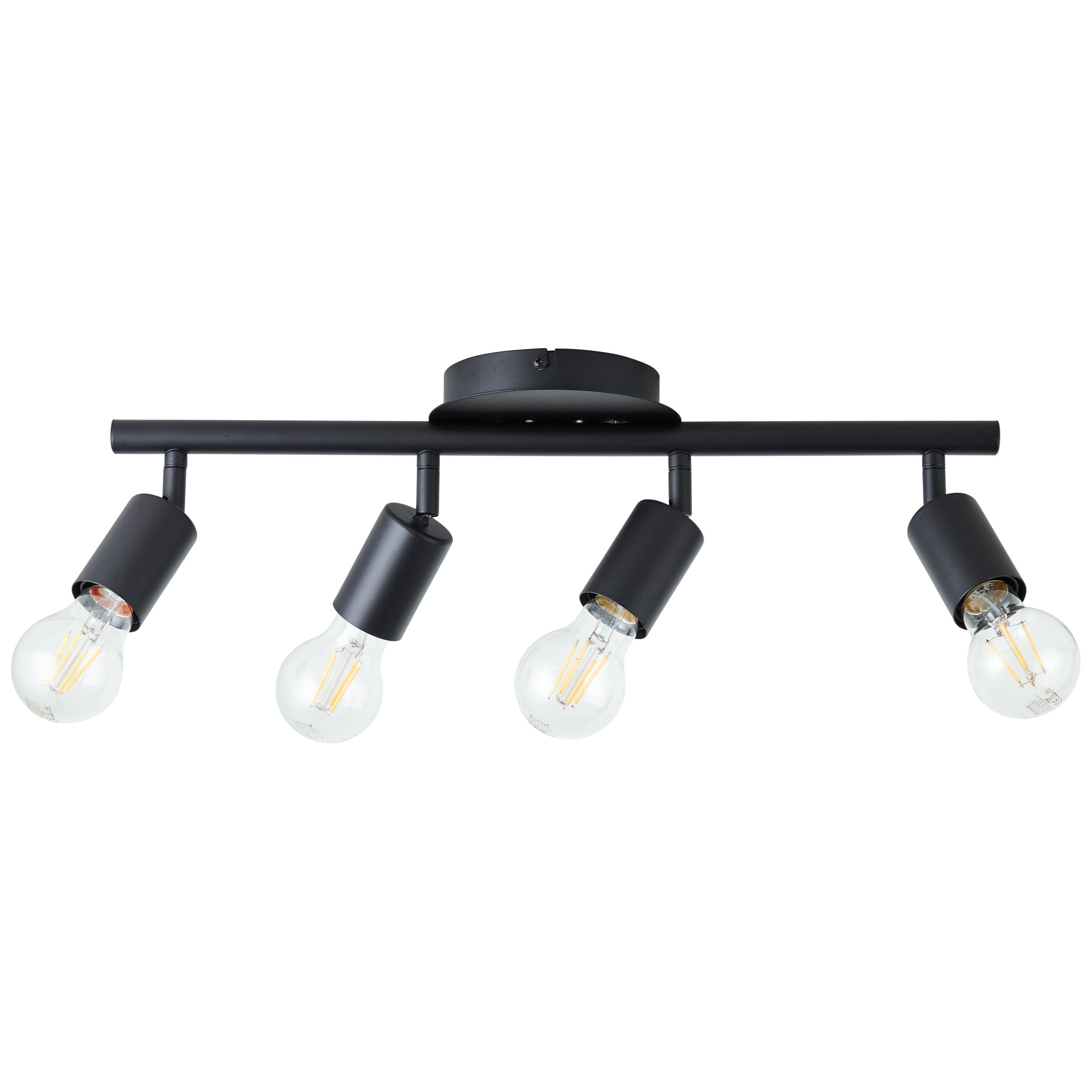 Lampa Brilliant Tiffany spot tube 4-lampowy czarny matowy 4x A60, E27, 28 W - 4