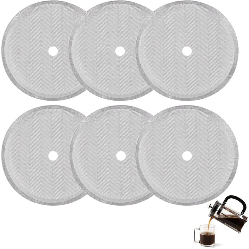 sztuk wymiennych filtrów siatkowych do zaparzacza tłokowego French Press o pojemności 1 l, filtr do kawy, filtry wymienne ze stali nierdzewnej do zapa