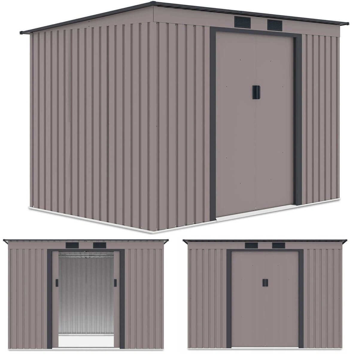 Domek Narzędziowy Ogrodowy OREGON 261x181cm Warm Grey - Hardmaister