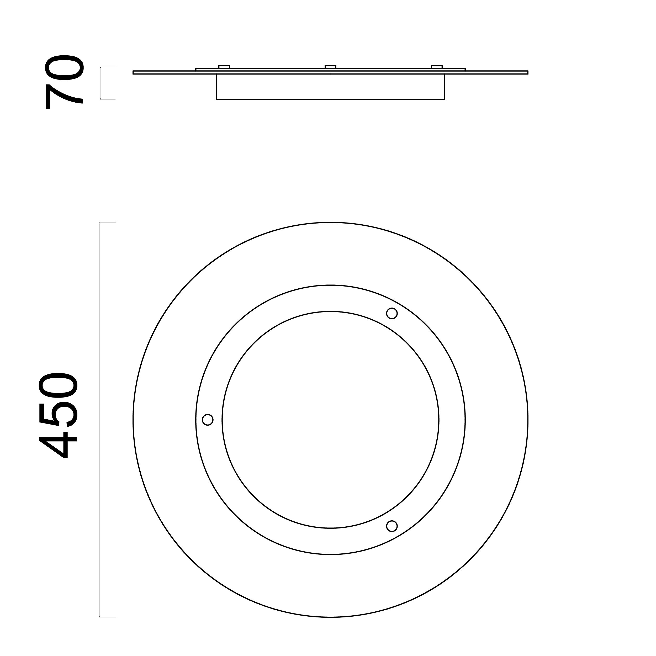 LUMICOM | ARDESIA Plafonnier, LED INTÉGRÉE, 18W, 4000K, pierre d'ardoise, verre, 45cm - 4