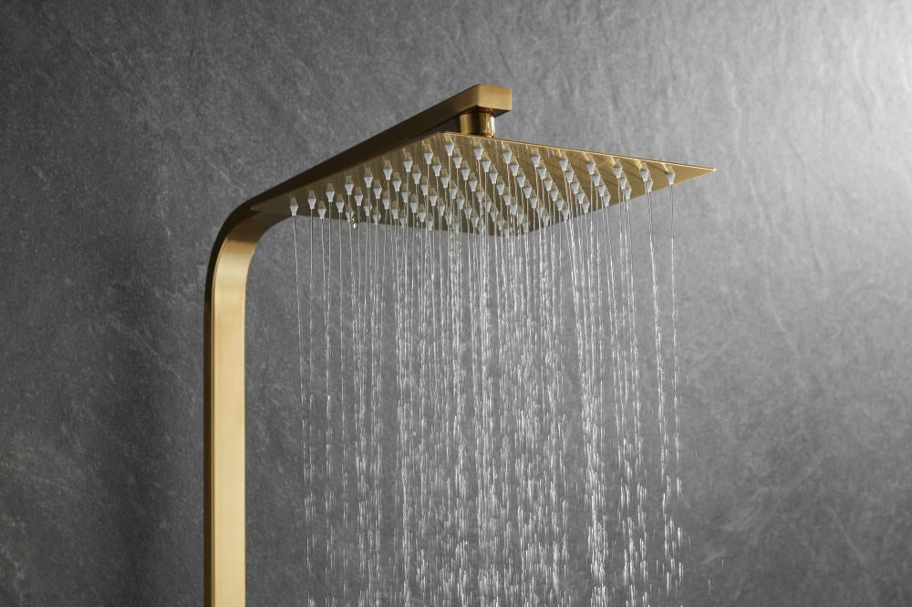 COLONNE DE DOUCHE THERMOSTATIQUE EN LAITON DORÉ BROSSÉ SC428 COLLECTION SCAMANDRE (OR MAT) - 6