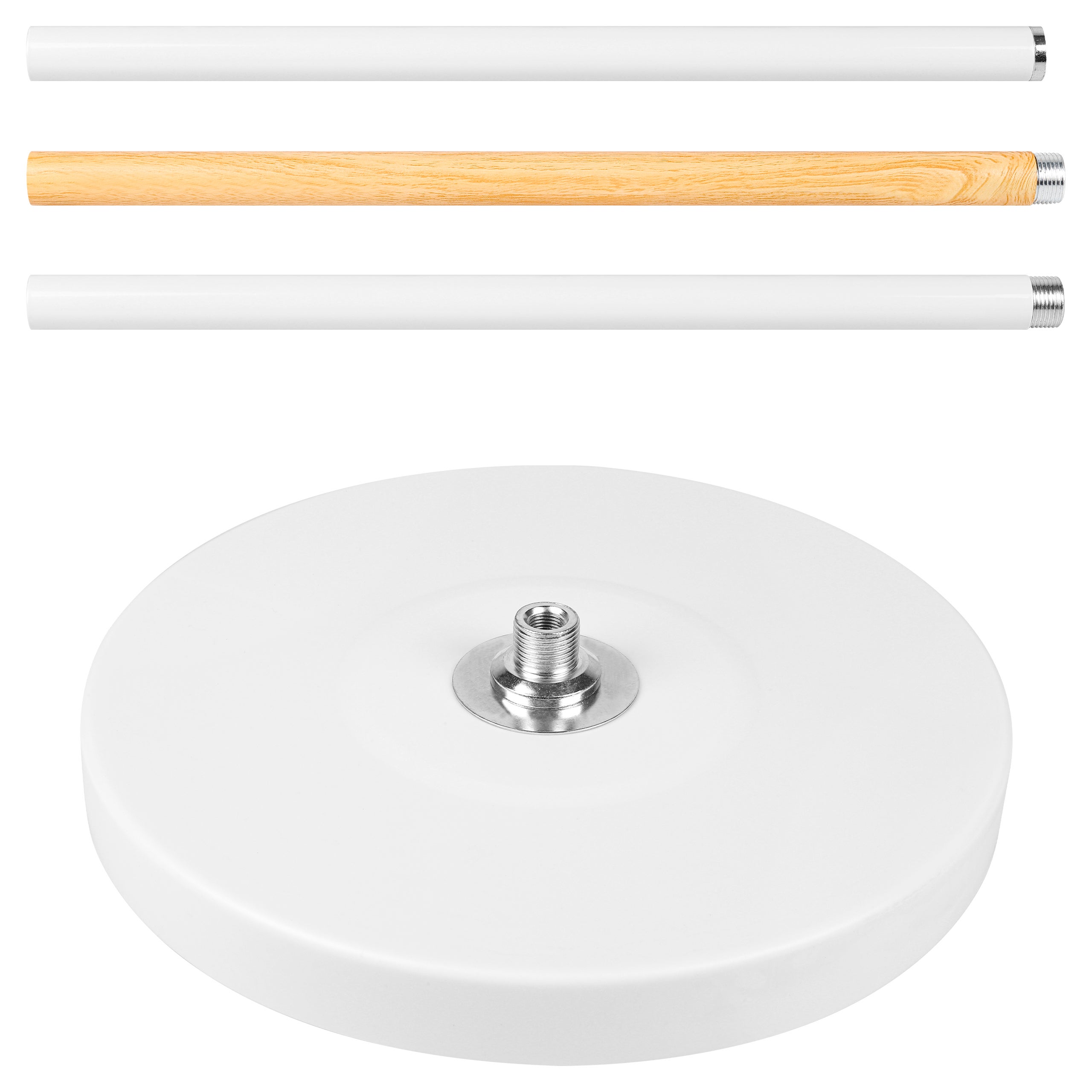 Lampa podłogowa stojąca E27 LED Koko 145cm IP20 biała stal drewno MasterLED - 8