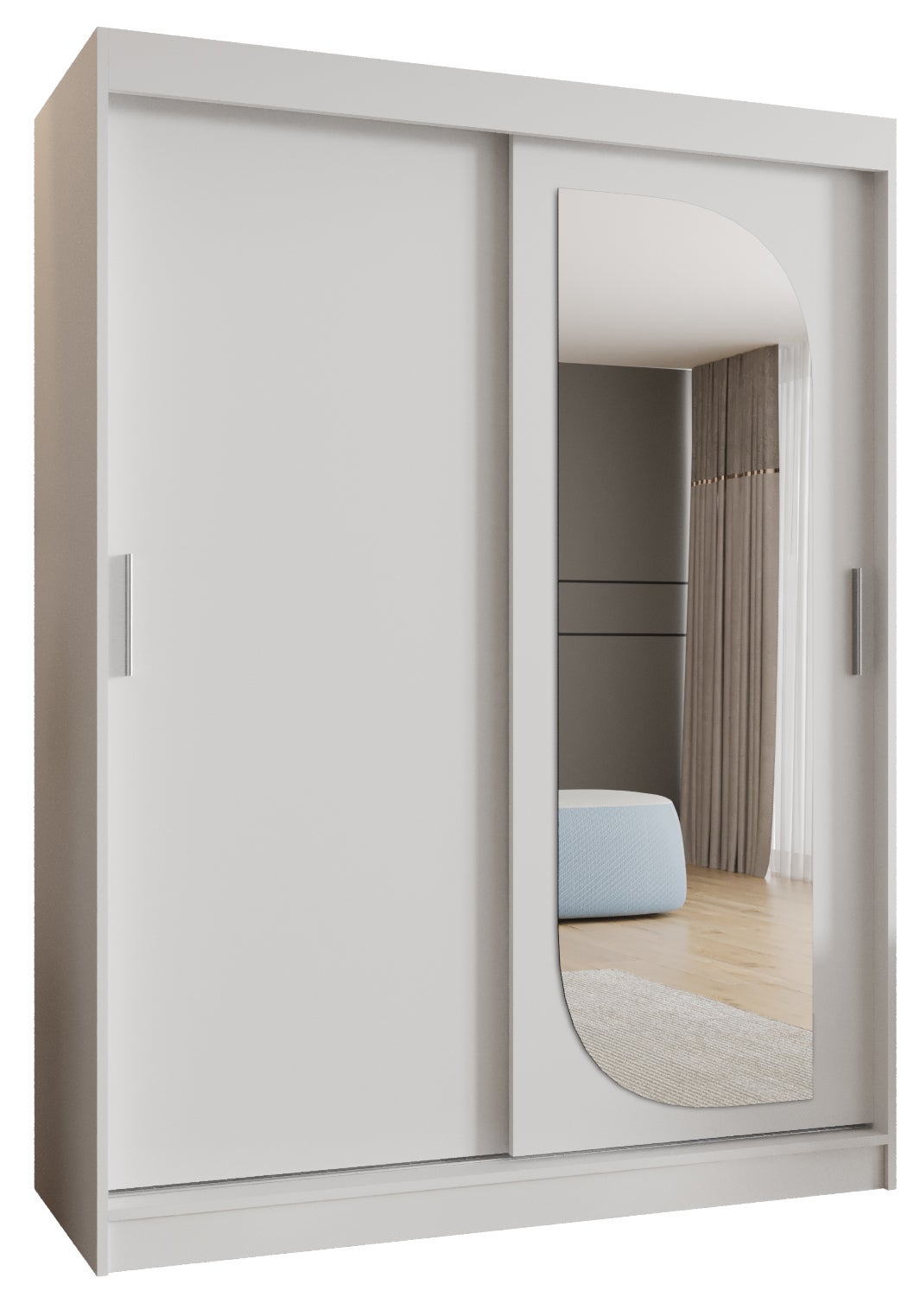 Szafa przesuwna garderoba LUCY 150 x 62 x 200 cm Biały
