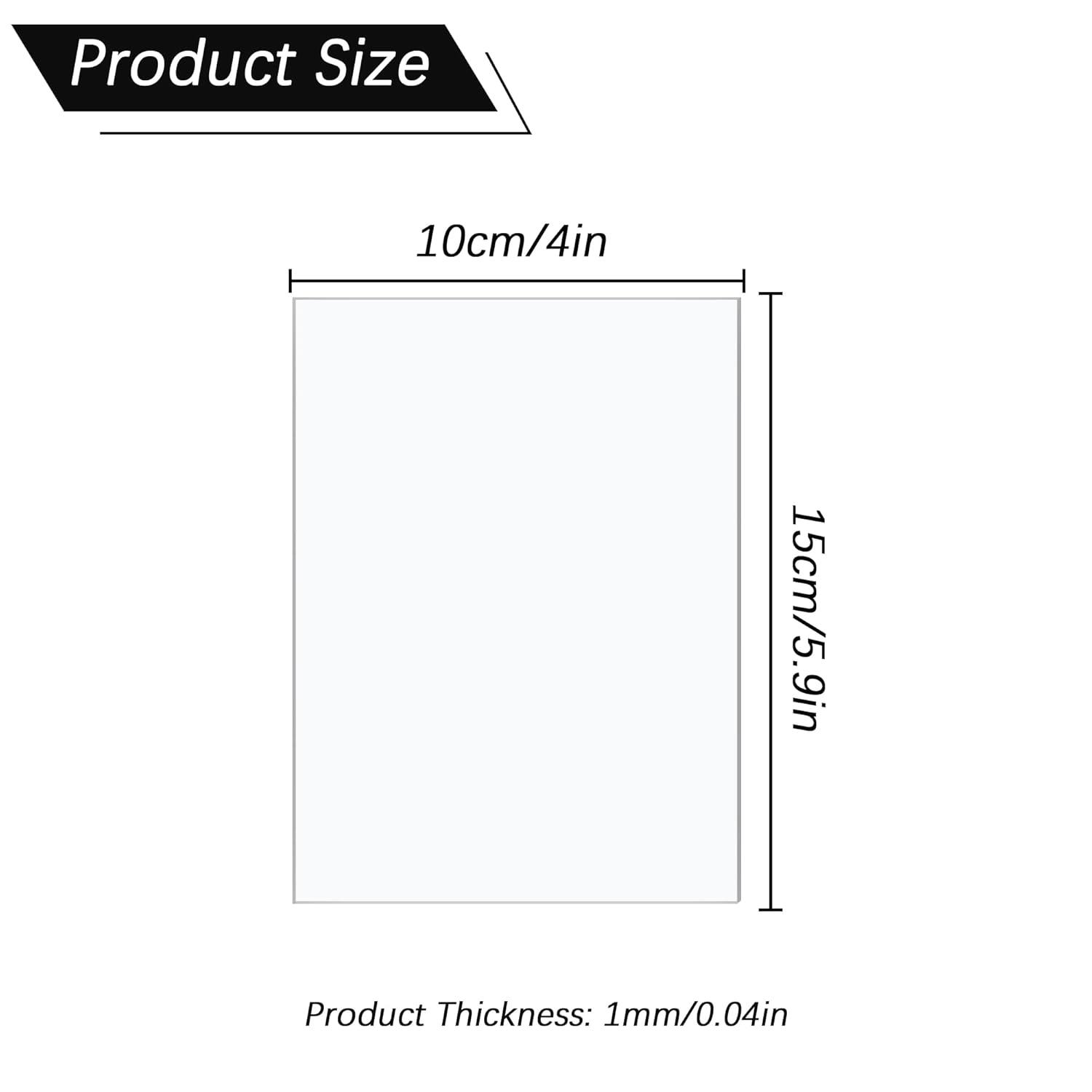 10 pezzi 100 x 150 x 1 mm Lastra acrilica trasparente, foglio di plastica Lastra acrilica trasparente per progetti fai da te, dipinti - 2