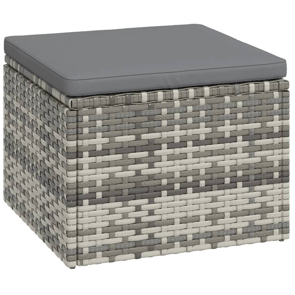 Mobili da giardino mobili da esterno Set di mobili da 3 pezzi con cuscini grigi in resina intrecciata 02_ 02_0015980 - 3