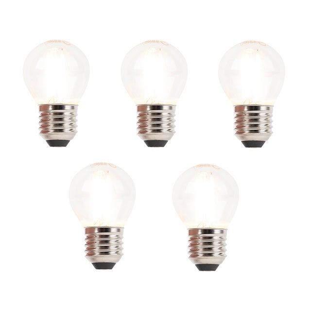 Lot de 5 ampoules LED filament globe E27 dimmables 3W 250lm 2700K