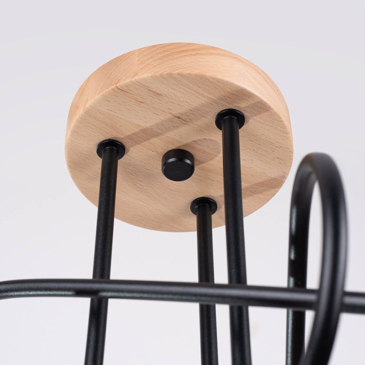 Lampa sufitowa wisząca Ember czarna-naturalne drewno 3xE27x15W wym: 26 x 14 x 56 cm metal Sollux Lighting - 8