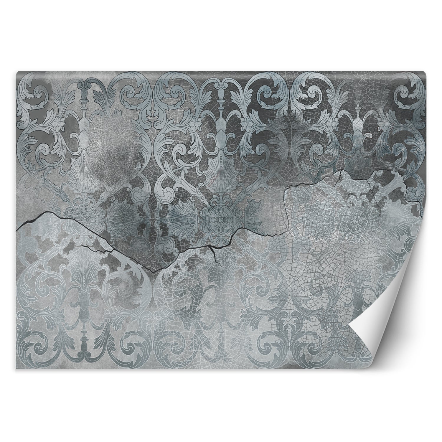 Fototapeta, Srebrny ornament vintage 150x105