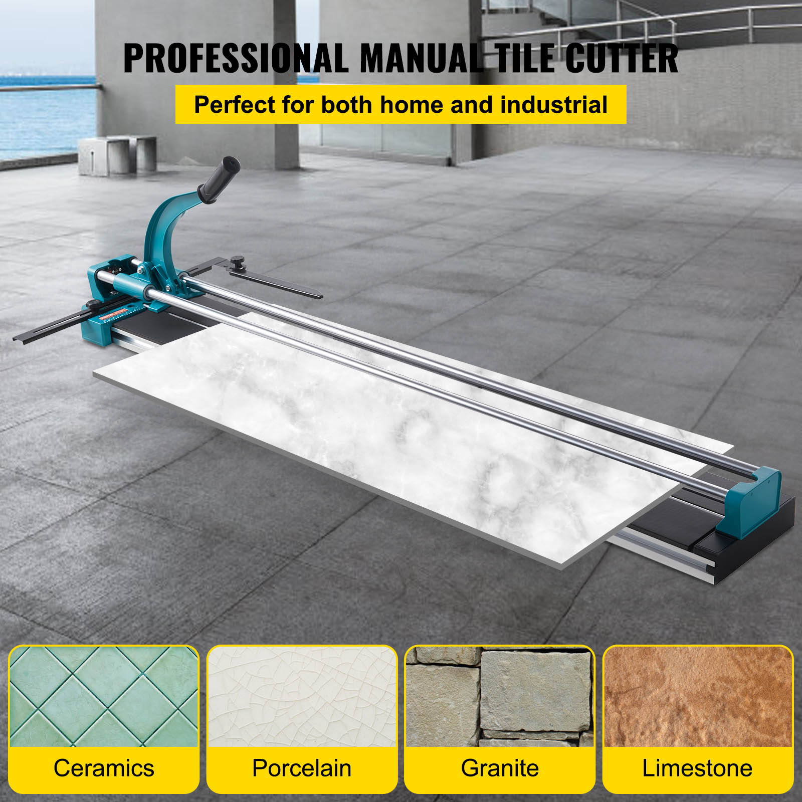 Coupe-Carrelage Manuel 1200 mm SucceBuy, Coupe Carreaux Aluminium 6–15 mm avec Laser Infrarouge, pour Carrelage Céramique & Porcelaine - 3