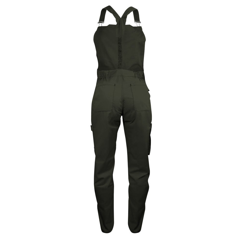 Salopette de Travail Femme Kaki - Fashion Sécurité - Résistante, Confortable et Tendance - Bricolage et Jardinage - 44 - 4