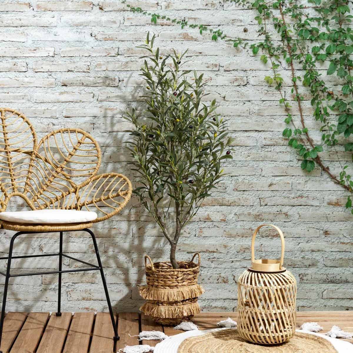 Plante Artificielle - Home Deco Factory - Olivier - Réaliste - Vert - 2