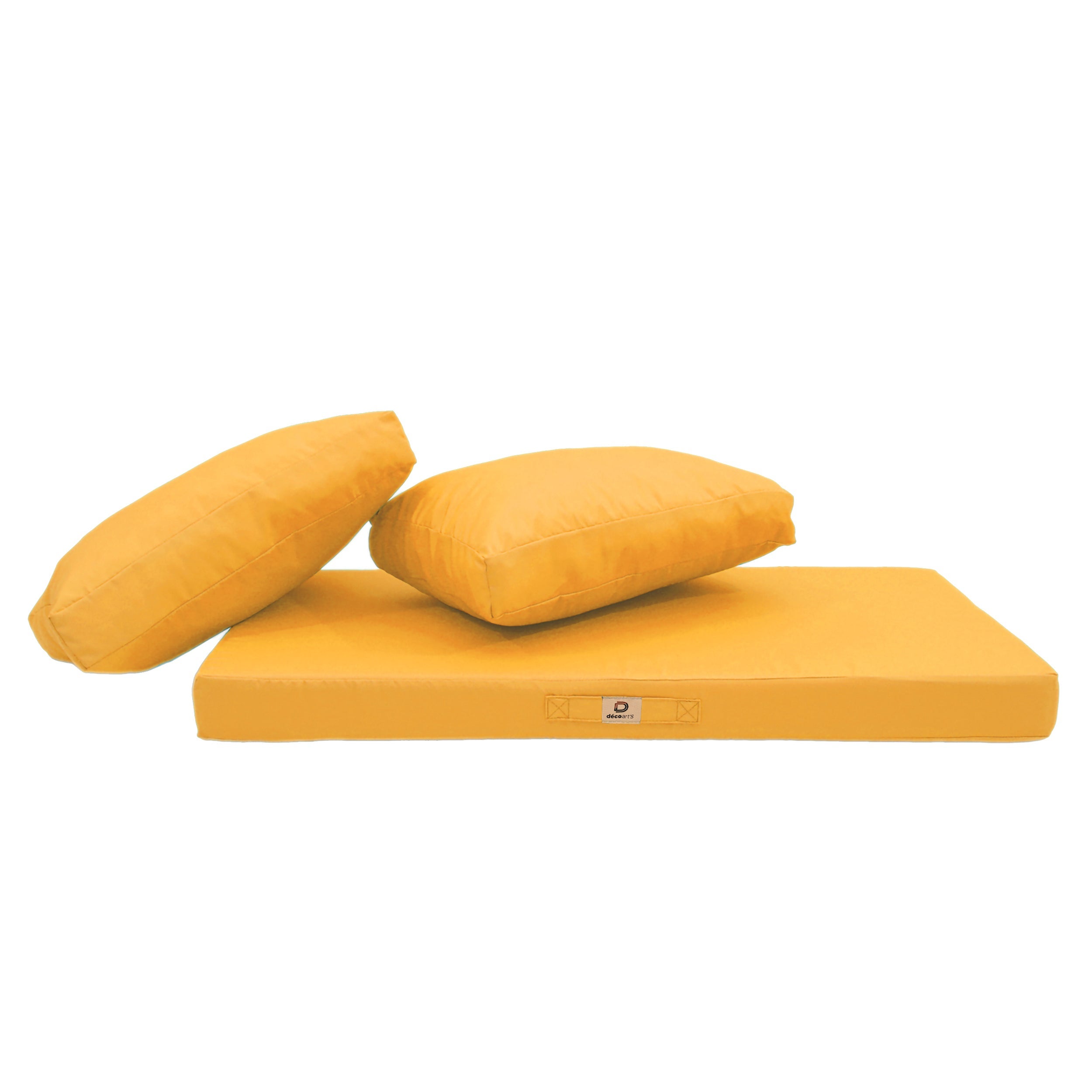 Coussins pour salon de jardin déhoussable 100x50cm Jaune - 4