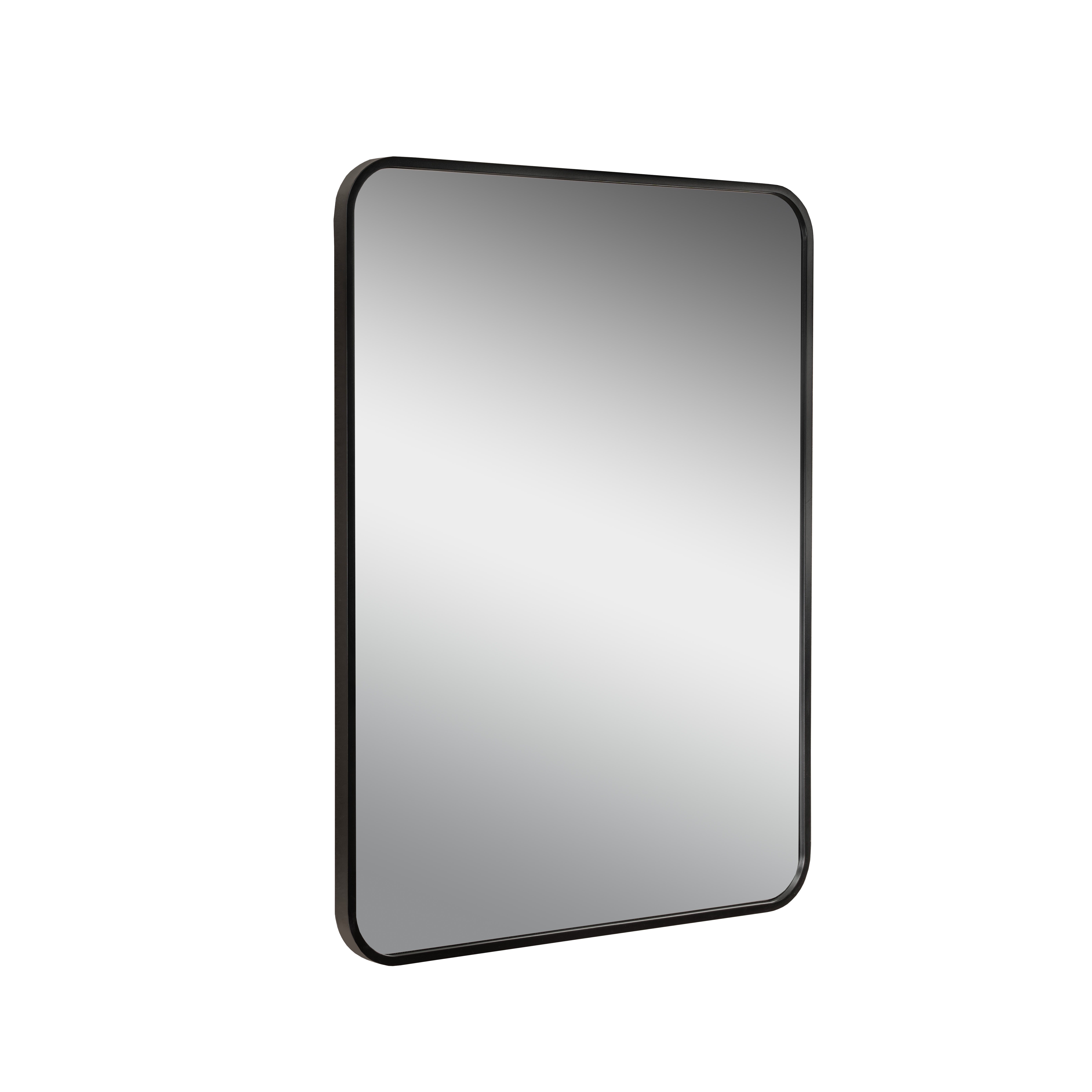 Bd art espejo de pared cuadrado 60 x 80 cm - marco de mdf negro - ideal para salón, recibidor y pasillo - espejo decorativo moderno