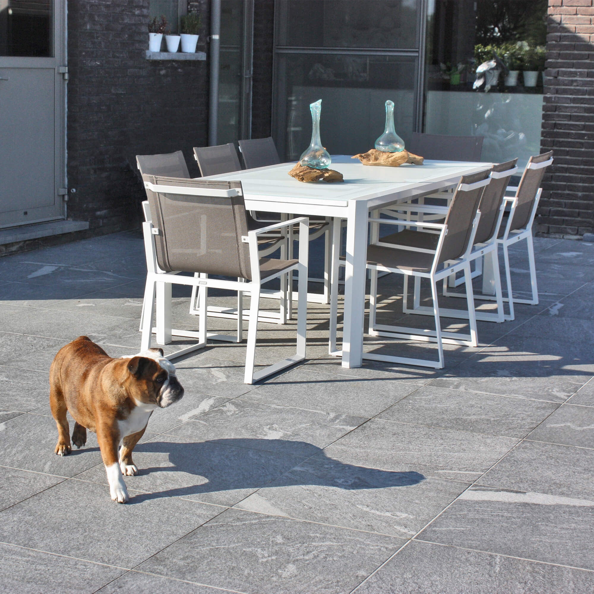 Pas japonais Grès Cérame effet Pierre Grise L.42 x l.36 x Ep.2 cm (Lot de 15) - RO'MA Nature - 7