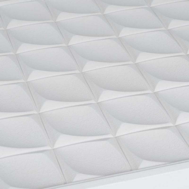 Table d'appoint en bois laqué blanc et gris 125x65x48h - 7