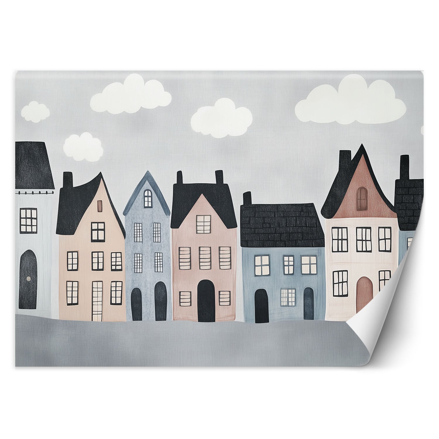 Fototapeta do pokoju dziecka, Kolorowe domy miasto 350x245
