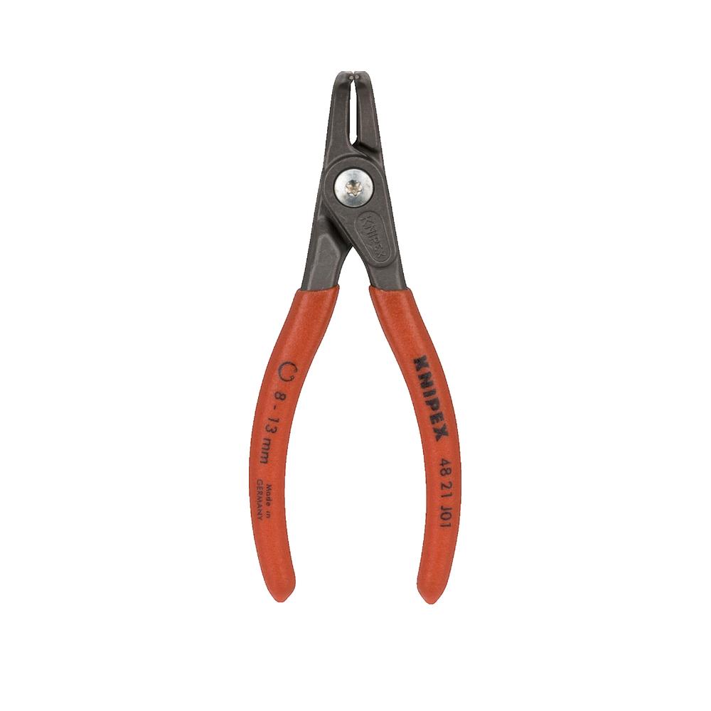 Szczypce do pierścieni Knipex gięte końcówki 90° 130 mm czerwone