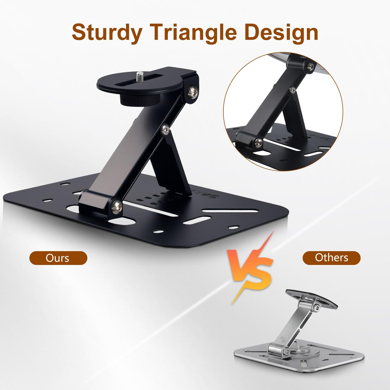 Supporto Da Parete O Soffitto Pieghevole Per Proiettore – Regolabile A 360° Con Attacco Da 1/4'', Carico Fino A 3 Kg Per Home Theater E Fotocamere