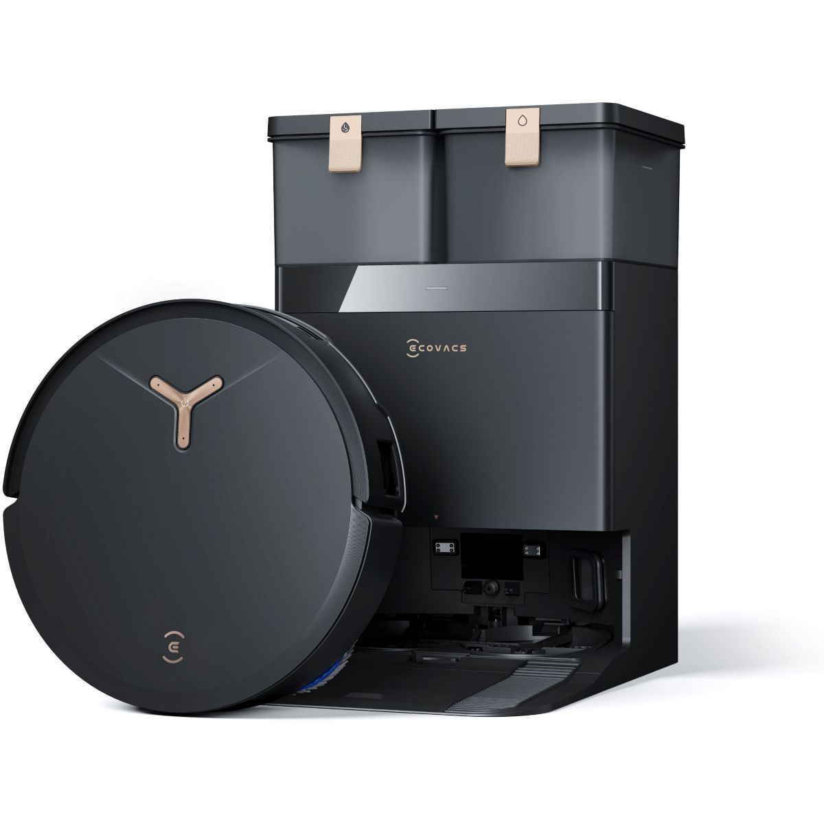 Robot aspirador y fregasuelos Ecovacs Deebot T50 Max Pro con navegación LiDAR D-ToF y estación de lavado de mopas 40-75°C, color negro - Imagen 3