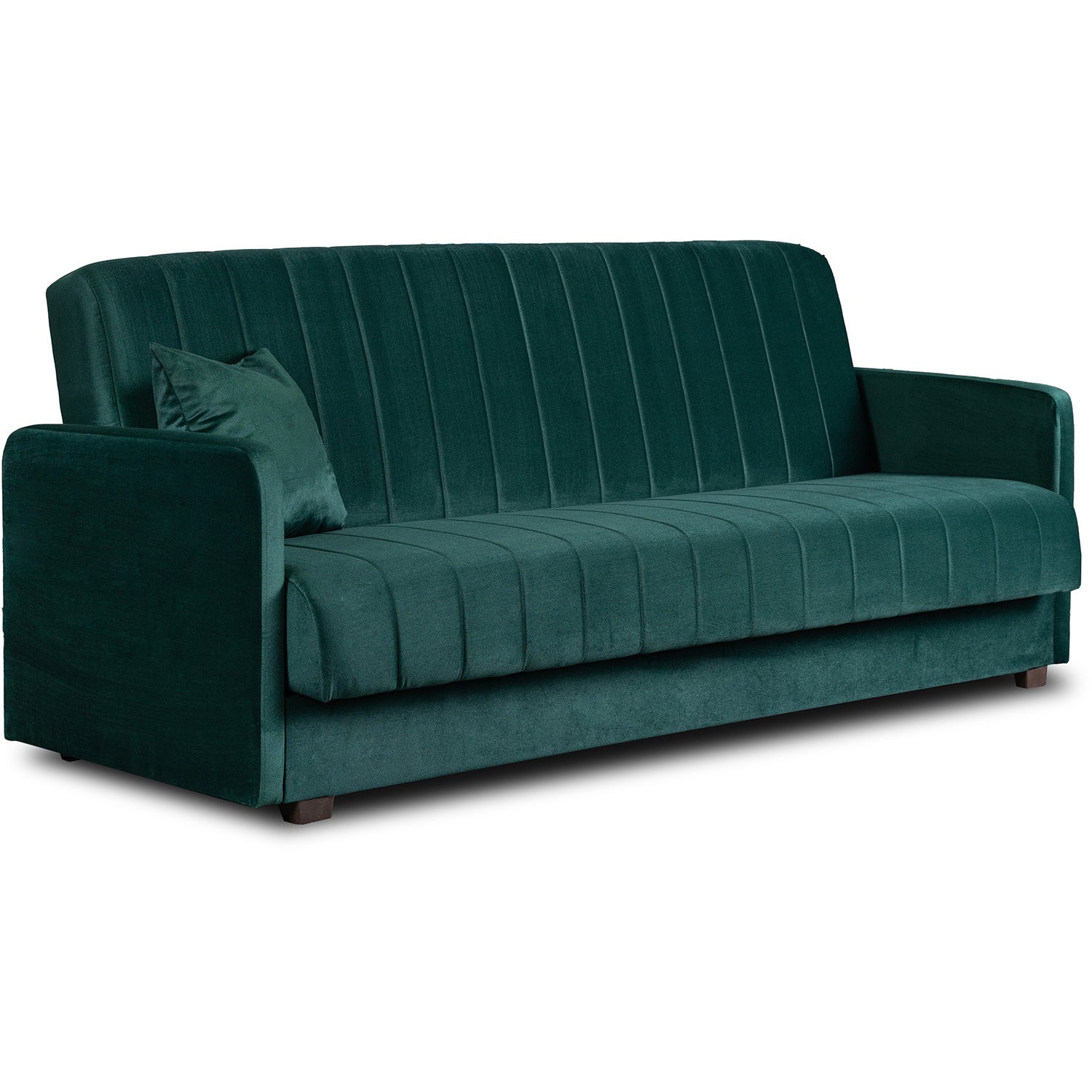 Wersalka Sofa Kanapa Rozkładana z Funkcją Spania Dwuosobowa Zielona PORTO