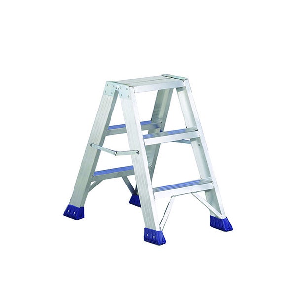 Escabeau double 2x4 marches - Hauteur max. de travail 2.80m - Longueur pliée 0,91m - SVE-SPUNTOS14