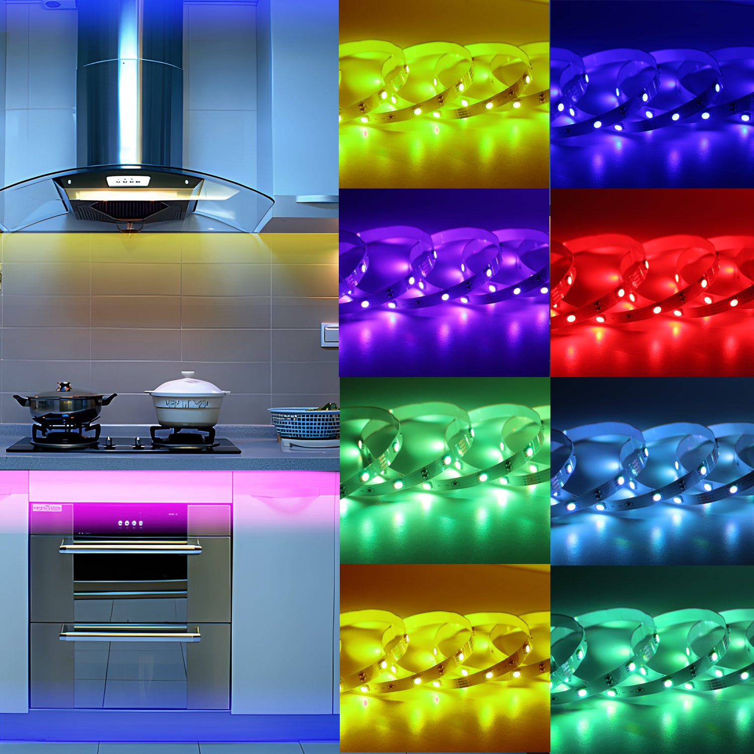 COMELY Ruban LED RGB 5 m 12V Télécommande 24 Touches WiFi App Éclairage Ambiance Multicolore 5050 IP20 - 3