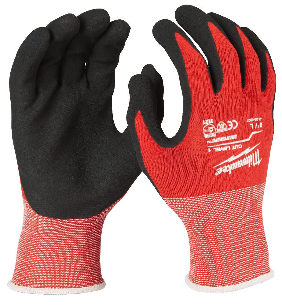 Gants anti-coupure MILWAUKEE Taille L niveau 1 - 4932471417 - 5