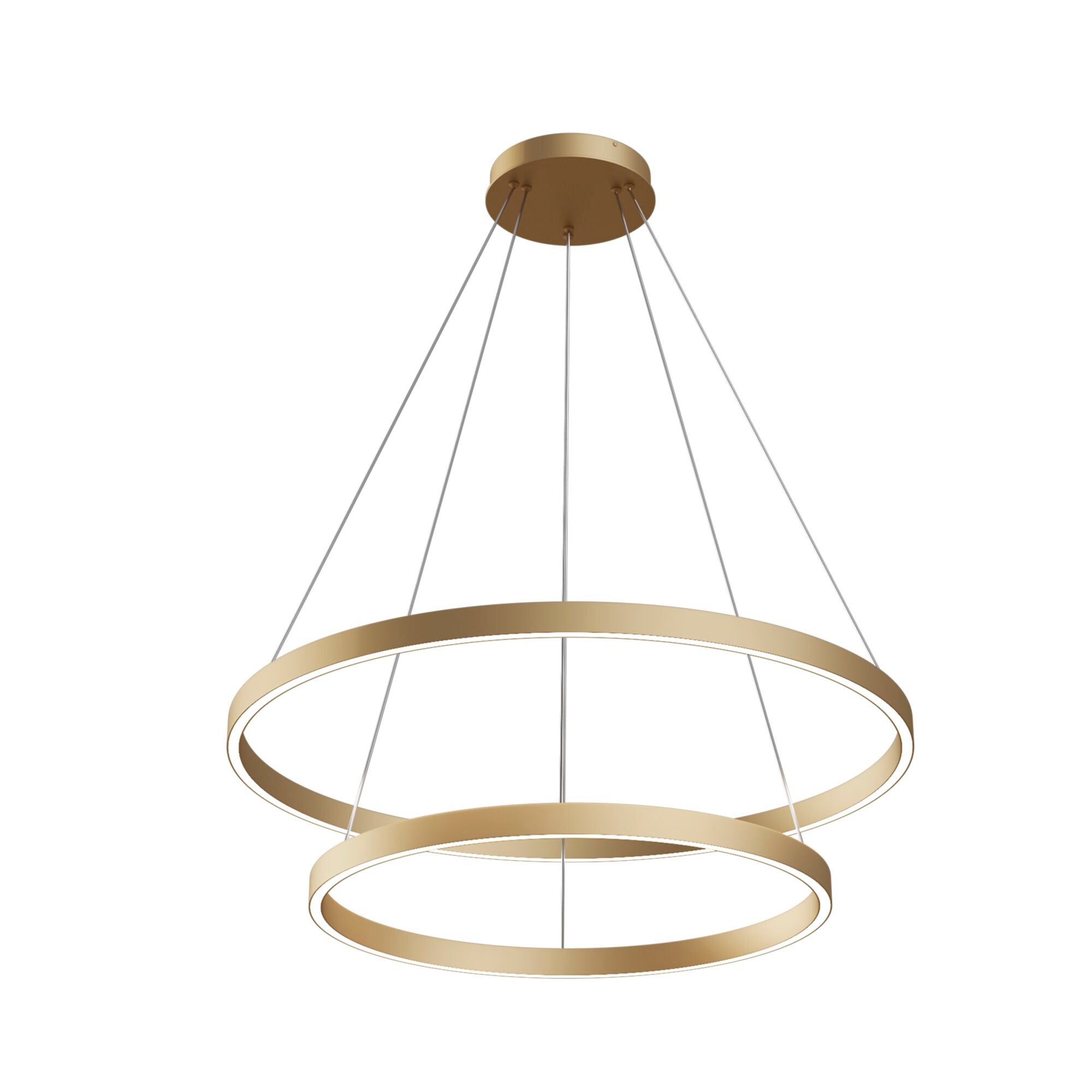 Lampa wisząca Rim mosiężna LED 88W 4000K 5200lm nowoczesna podwójna 4000K wym: 120 x 80 x 120 cm aluminium Maytoni