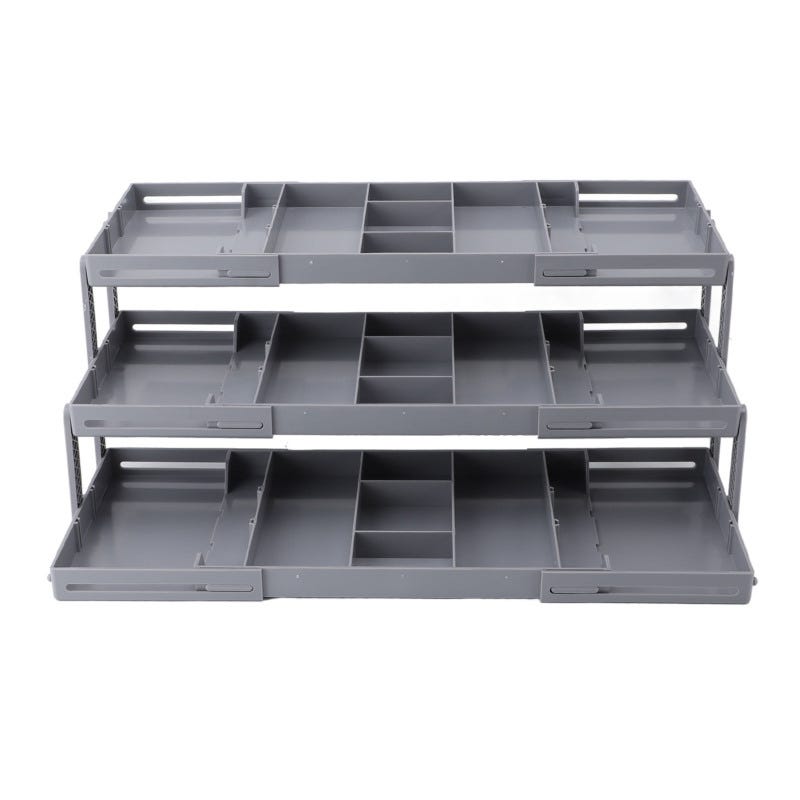 Organizer per cassetti a 3 livelli, vassoio espandibile per cosmetici, organizer intelligente per cassetti espandibile, regolabile, versatile, con divisori per vanità, scrivania, bagno Organizer per cassetti a 3 livelli, vassoio espandibile per cosmetici, organizer intelligente per cassetti espandibile, regolabile, versatile, con divisori per vanità, scrivania, bagno